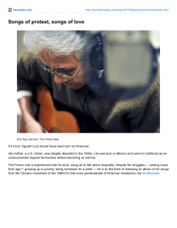 Songs of protest, songs of love