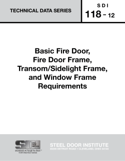 Basic Fire Door, Fire Door Frame, Transom/Sidelight Frame, and