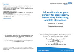 Information about your surgery for pleurectomy, blebectomy