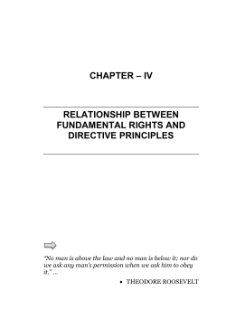 chapter – iv relationship between fundamental rights