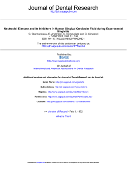 Neutrophil Elastase and its Inhibitors in Human Gingival