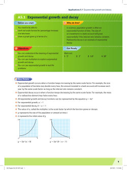 A5.1 Exponential growth and decay
