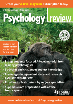 Order your A-level magazine subscription today. Brings students