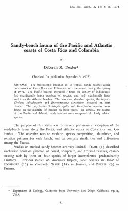 Sandy-beach fauna of the Pacific and Atlantic coasts of Costa Rica