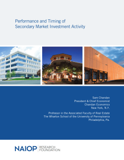 Performance and Timing of Secondary Market Investment Activity