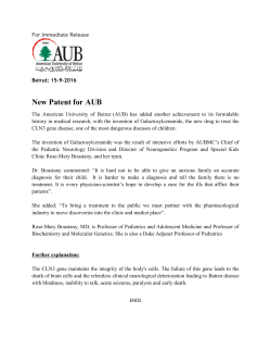 New Patent for AUB - American University of Beirut