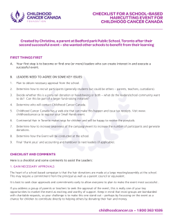 Haircutting Event Checklist