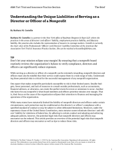 Understanding the Unique Liabilities of Serving as a Director or