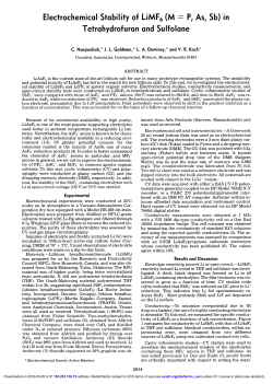 Electrochemical Stability of LiMF6 (M = P, As, Sb) in