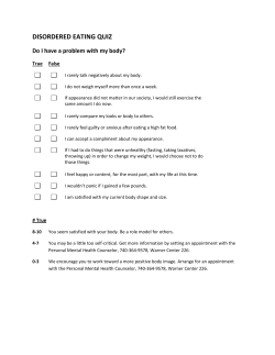 DISORDERED EATING QUIZ