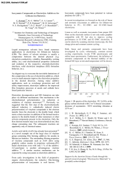 Isocyanate Compounds as Electrolyte Additives for Lithium