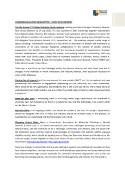 COMMERCIALISATION NEWSLETTER