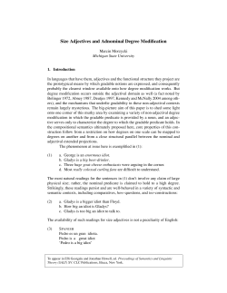 Size Adjectives and Adnominal Degree Modification
