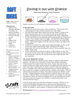 Sorting it out with Science