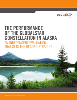 the performance of the globalstar constellation in alaska
