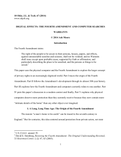 THE FOURTH AMENDMENT AND COMPUTER SEARCHES
