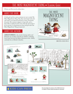 THE MOST MAGNIFICENT THING Teaching guide