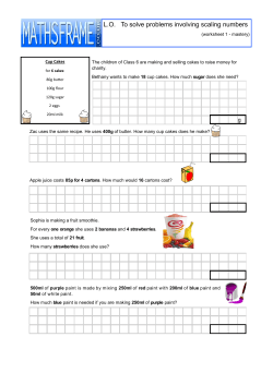 Scaling Numbers - Word Problems