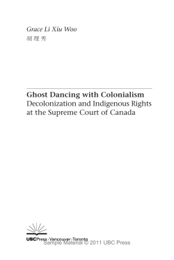 Ghost Dancing with Colonialism Decolonization and Indigenous