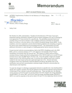 FHWA Memo Dated November 17, 2005