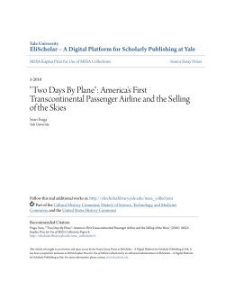 "Two Days By Plane": America`s First Transcontinental