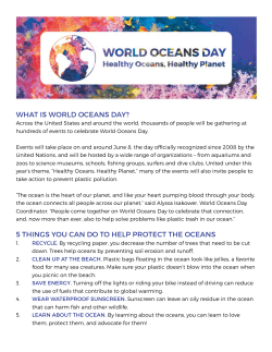 What is World oceans day?