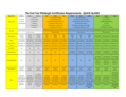 to our Level-By-Level Certification Requirements