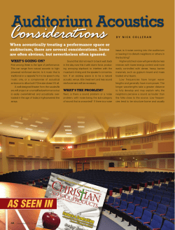 Auditorium Acoustics