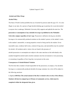 Alcohol and Other Drug Policy