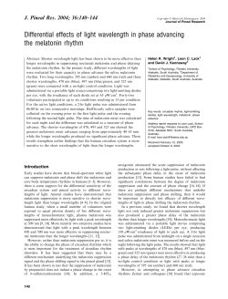 Differential effects of light wavelength in phase