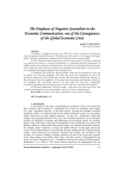 The Emphasis of Negative Journalism in the Economic