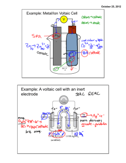 Example: A voltaic cell with an inert electrode
