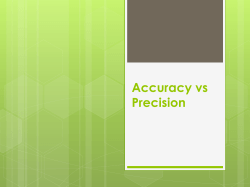 Accuracy vs Precision