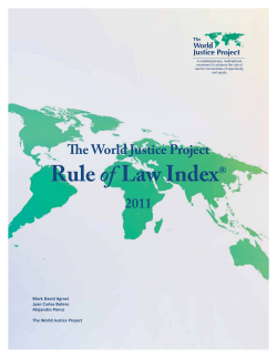 Rule of Law Index 2011 - World Justice Project