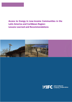 Access to Energy in Low-income Communities in the Latin