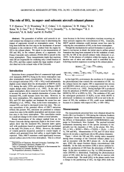 The role of HOx in super and subsonic aircraft exhaust plumes