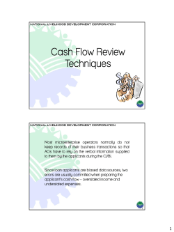 CASH FLOW REVIEW TECHNIQUES