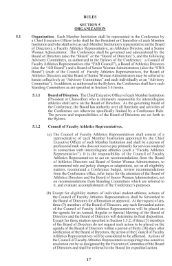 RULES SECTION 5 ORGANIZATION 5.1