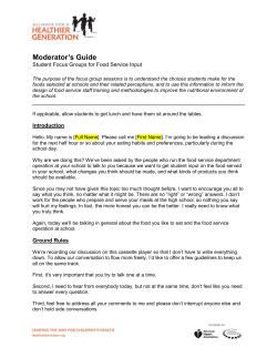 Moderator`s Guide - Alliance for a Healthier Generation