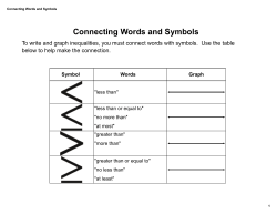 Connecting Words and Symbols