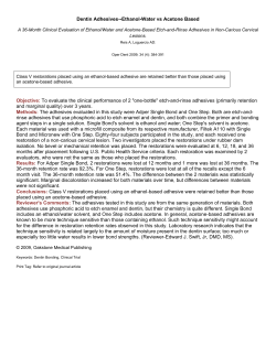 Dentin Adhesives--Ethanol-Water vs Acetone