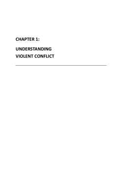 chapter 1: understanding violent conflict
