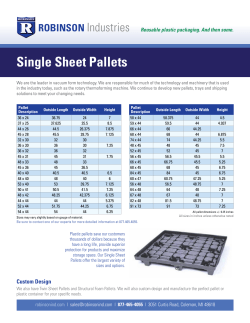 Single Sheet Pallets - Robinson Industries