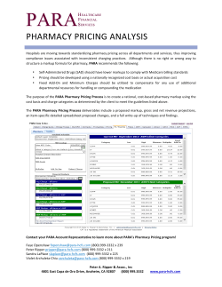 PHARMACY PRICING ANALYSIS