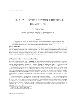 Bis2A: 2.3 Interpreting Chemical Reactions