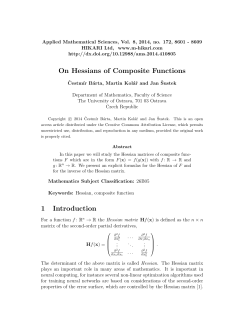 On Hessians of composite functions