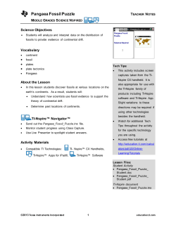 Pangaea Fossil Puzzle - TI Education