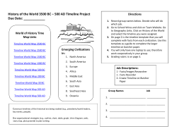 History of the World 3500 BC &ndash; 500 AD Timeline Project Due Date