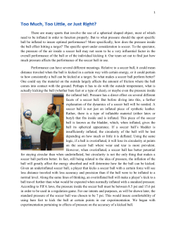 appearance. If a soccer ball`s bladder is