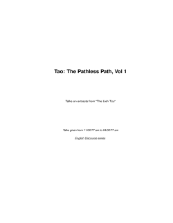 Tao: The Pathless Path, Vol 1